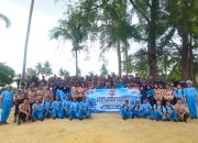 Sambut HUT Ke-81 TNI Angkatan Laut, Lanal Bintan Laksanakan Bersih Pantai 